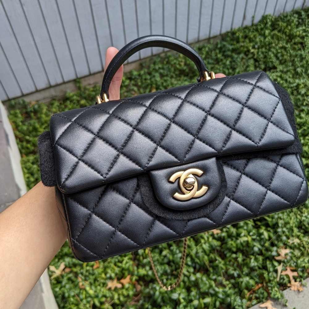 Chanel mini top handle bag